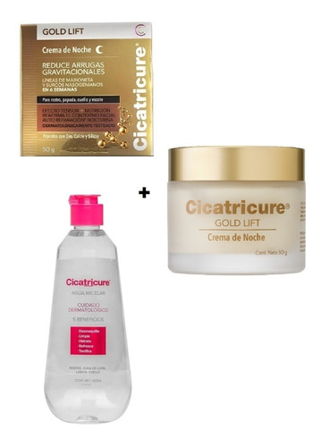 Cicatricure Crema Gold Lift Noche 50ml + Agua Micelar 5 En 1