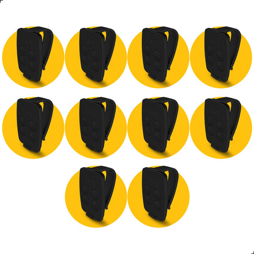 10x Controle Remoto 4 Teclas Cr4t Jfl 433mhz C/ Clip E Pilha