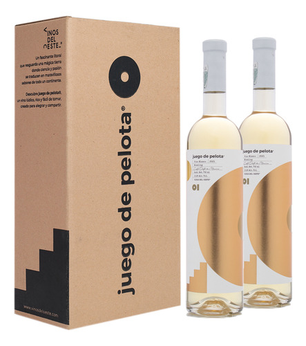 2 Botellas De Vino Blanco Juego De Pelota 01 Riesling 750ml