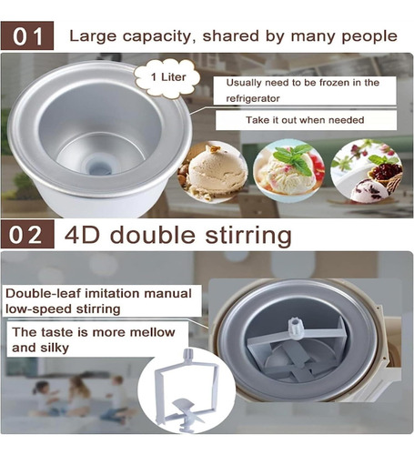 Soft Serve Máquina De Helado, Hogar Diy Cocina Automática