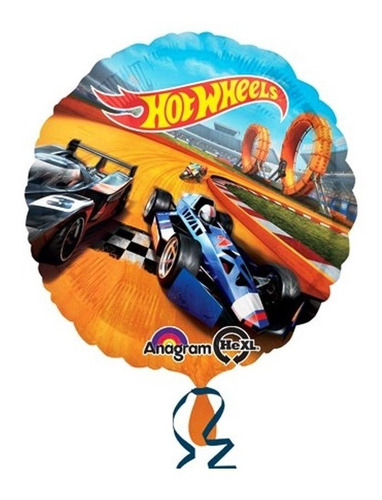 Imagen 3 de 3 de 4 Globos Hot Wheels Carros Carreras Met 18 Fiesta Decoracion