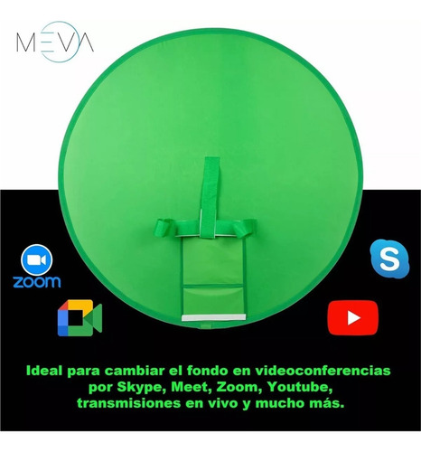 Fondo Chroma Key Pantalla Verde Redondo Plegable Transmision