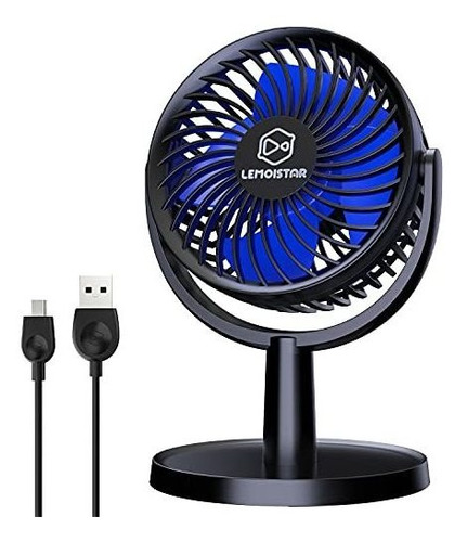 Lemoistar Usb Powered Desk Fan, Small But Mighty, Portable Q