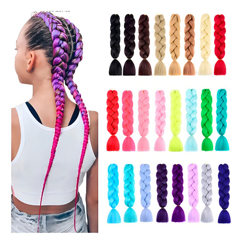 Extensiones De Pelo Sintético Para Trenzas Africanas. Color Rubio: 613