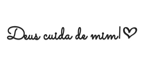 Deus Cuida De Mim 80cm Letras Em Mdf 3mm