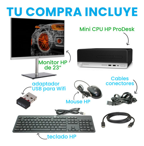 Equipo Pc Hp Prodesk 23 Core I7 6th 16gb Ram 512gb Ssd (Reacondicionado)
