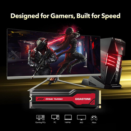Gigastone M.2 Ssd 4tb Ps5 Ssd Con Disipador De Calor Pcie 4