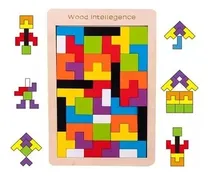 Comprar Juego Didáctico Rompecabezas Tetrix Tangram Puzzle Madera 