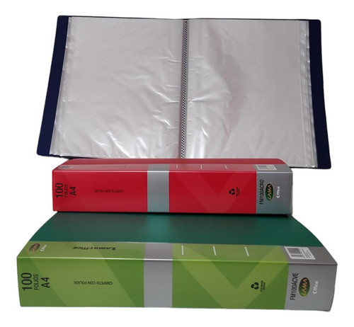 Carpeta Con 100 Folios A4 Color Lama Office Azul