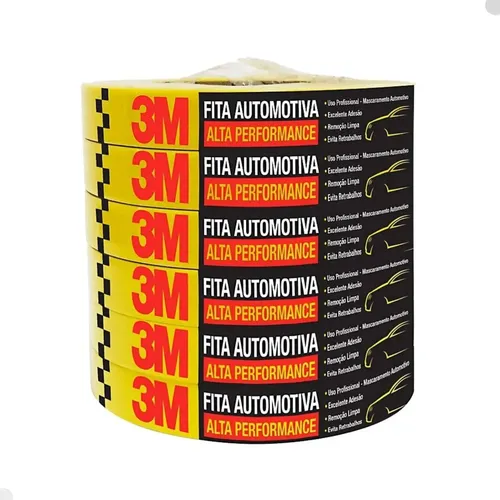 Fita Crepe Alta Performance Automotiva 3m 18mmx40m 5 Und