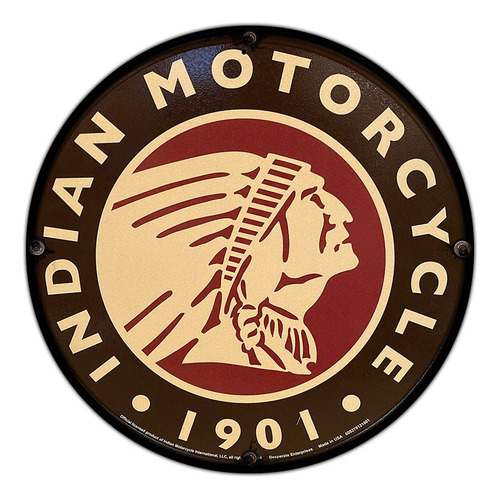 #728 - Cuadro Decorativo Vintage Indian Moto Indio No Chapa