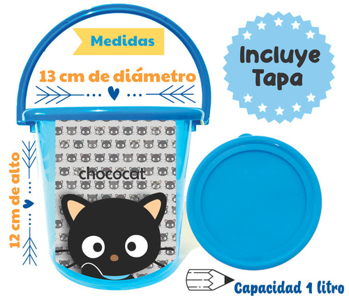 45 Cubeta Dulcero Hello Kitty Fiestas Infantiles Bolo