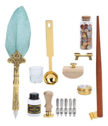Ay Quill Dip Pen Wax Set Pluma Kit De Sellos De Tinta