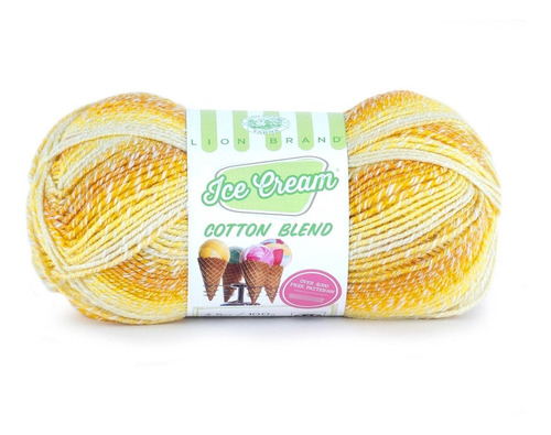 Hilo De Mezcla De Algodón Para Helado, 1 Madeja, Marca León,