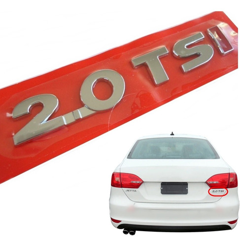 Nome Emblema 2.0 Tsi Jetta 2010 Até 2014 Letra I Vermelha
