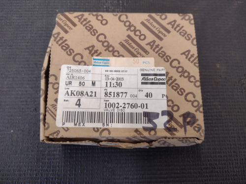 Disco De Válvula Modelo 1002-2760-01 Marca Atlas Copco
