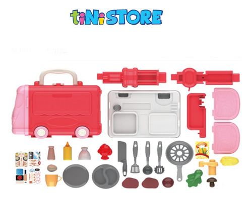 Imagen 3 de 3 de Juego De Cocina De Juguete 3 En 1 Kitchen Bus