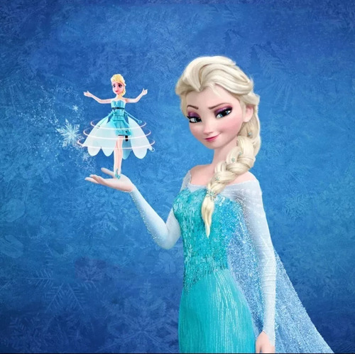 Elsa Boneca Frozen Disney Voa E Gira Brinquedo Usb