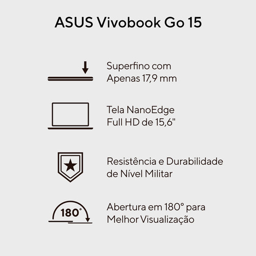 Notebook Asus Vivobook Go 15 E1504ga-nj434w Intel Core I3