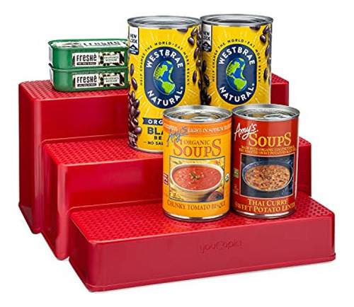 Dispensador De Alimentos Cocina Youcopia Red Can Shelfsteps