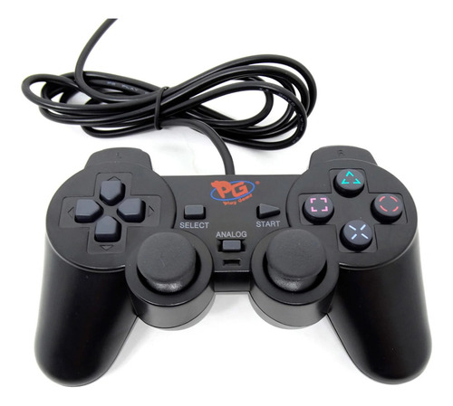 Controle Joystick Compatível Ps2 Preto