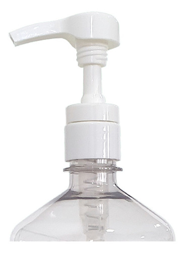 4 Frascos 1000ml Para Álcool Gel Válvula Pump Profissional