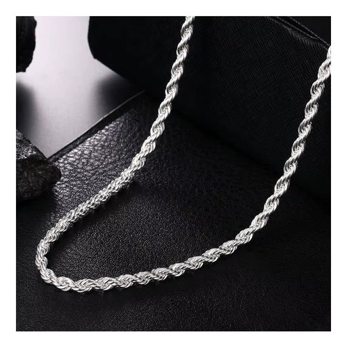 Collar Cadena Turbillon De Plata 925