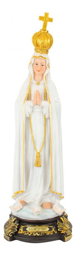 Nossa Senhora De Fátima Enfeite Religioso De Resina 60 Cm Cor Branco