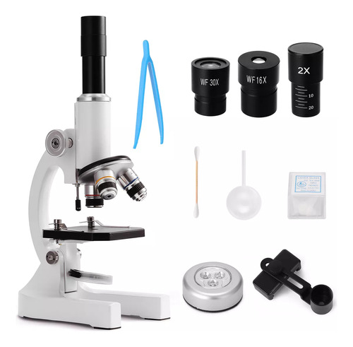 Microscopio Óptico Monocular 64x-2400x Kids School Science