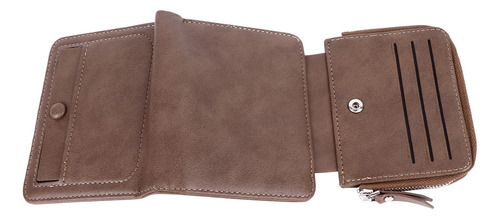 Cartera Vintage Pu Con MĂșltiples Ranuras Para Tarjetas, Piel