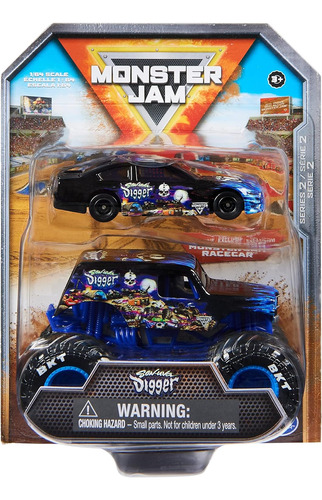 Monster Jam Official 1:64 Scale Diecast 2-pack Monster Truck