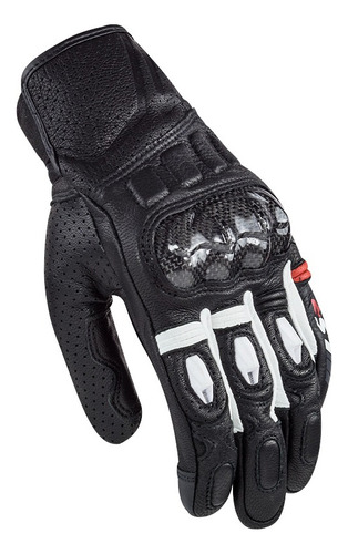 Guantes Moto Cortos Ls2 Spark Negro Blanco Color Negro/blanco Talle 3x