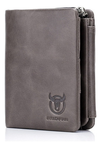 Monedero Hombre Bullcaptain Cartera Trifold Piel Genuina