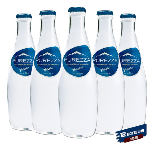 Agua Mineral Purezza Peñafiel 325 Ml Vidrio - 12 Pack