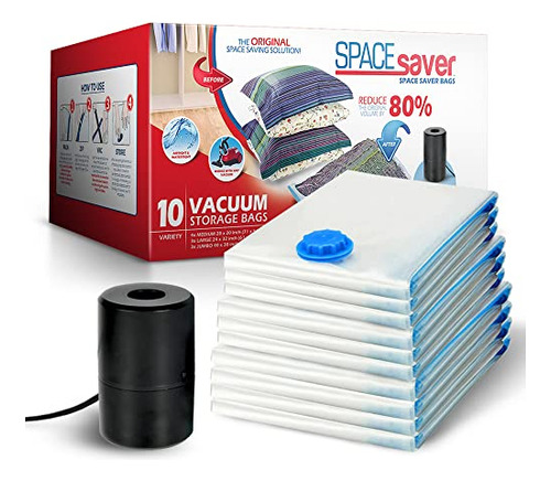 Spacesaver Premium Vacuum Storage Bags. 80% More Storage! El