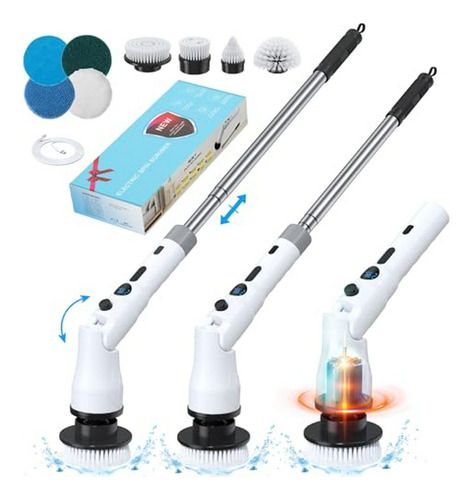 Cepillo Eléctrico Para Baño Compatible Con Bañera, Azulejos