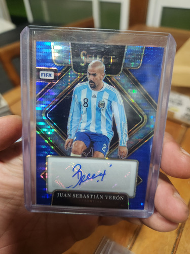 Carta Firma Autógrafo Veron Panini Select Paralela Juan Sebastian Veron
