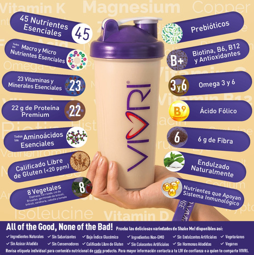 Vivri Shake Me Chocolate Fusion 20 Porciones 1.1 Kg Vegano