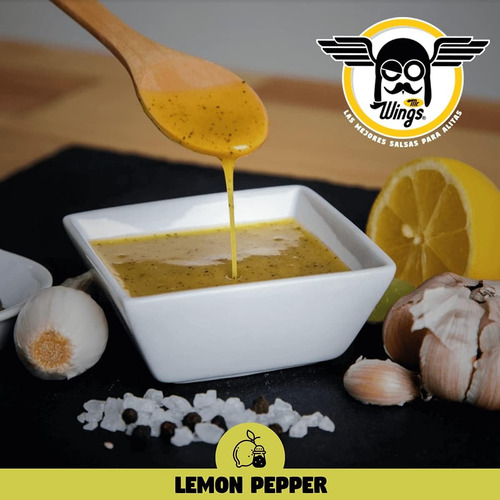 Salsa Lemon Pepper Mr Wings Aderezo Pimienta Limón Pa Alitas