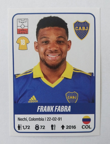 Futbol Argentino 2023 Panini - Jugadores Boca Juniors 111- Frank Fabra