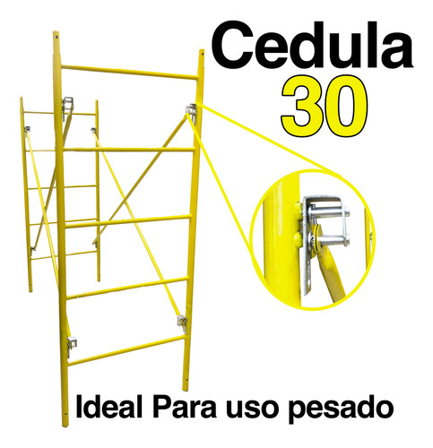 Andamio Banquetero Ligero Tubular Acero 2,1m X 87cm X 2m