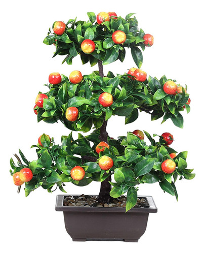 Bonsái De Árbol Frutal Artificial, Centro De Mesa Manzana