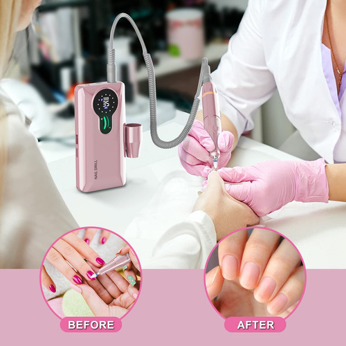 Taladro De Uñas Portátil Engerwall, 35000 Rpm, Recargable, A