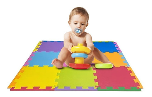 20 Peças Tapete Eva Tatame Bebê Infantil 50x50x1 40 Bordas