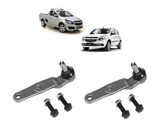 Kit 2 Rotulas Chevrolet Agile G2 - Montana Perno Largo 16mm