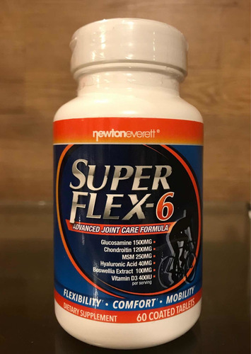 Superflex-6 Glucosamine Chondroitin Msm Hyaluronic Acic Sabor Sem Sabor