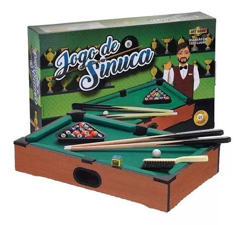 Jogo Mini Mesa Sinuca Bilhar Snooker Infantil Art Game