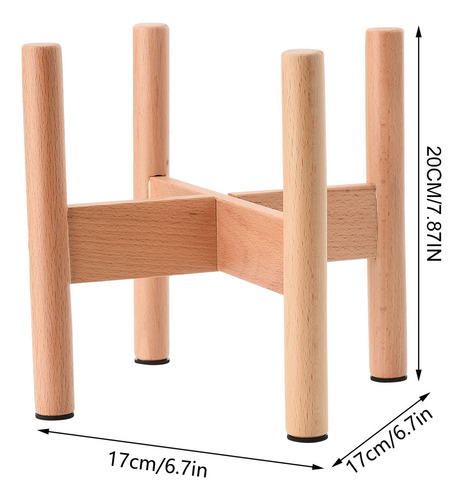Soporte Pequeño De Madera De Haya Para Plantas, 20 Cm, Acaba