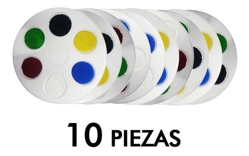 10 Paletas De Maquillaje Pintacaritas Base Agua Con 6 Tonos