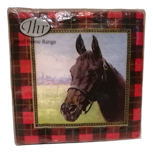 Servilletas De Papel Chicas Caballo Cocktail 3 Hojas Rojo